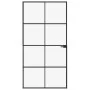 Puerta interior vidrio templado y aluminio negro 102x201,5 cm de vidaXL, Puertas para el hogar - Ref: Foro24-153665, Precio: ...