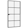 Puerta interior vidrio templado y aluminio negro 102x201,5 cm de vidaXL, Puertas para el hogar - Ref: Foro24-153665, Precio: ...