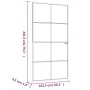 Puerta interior vidrio templado y aluminio negro 102x201,5 cm de vidaXL, Puertas para el hogar - Ref: Foro24-153665, Precio: ...