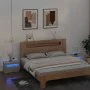Mesitas de noche con LEDs 2 unidades gris hormigón 60x35x40 cm de vidaXL, Mesitas de noche - Ref: Foro24-3080738, Precio: 91,...