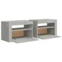 Mesitas de noche con LEDs 2 unidades gris hormigón 60x35x40 cm de vidaXL, Mesitas de noche - Ref: Foro24-3080738, Precio: 91,...