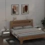 Mesitas de noche con LEDs 2 unidades gris hormigón 60x35x40 cm de vidaXL, Mesitas de noche - Ref: Foro24-3080738, Precio: 91,...