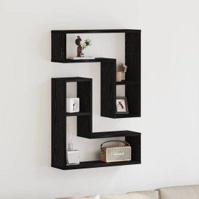Estanterías de pared 2 pcs Roble negro 50 x 15 x 85 cm en Estanterías | Comprar online en Foru.es