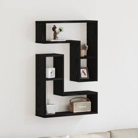 Estanterías de pared 2 pcs Roble negro 50 x 15 x 85 cm en Estanterías | Comprar online en Foru.es
