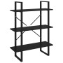 Estantería de madera contrachapada negro 80x30x105 cm de vidaXL, Librerías y estanterías - Ref: Foro24-806528, Precio: 55,45 ...