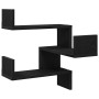 Estante de pared con estante Roble Negro 40 x 40 x 49,5 cm en Estanterías | Comprar online en Foru.es