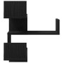 Estante de pared 2 pcs Roble Negro 40 x 40 x 49,5 cm en Estanterías | Comprar online en Foru.es