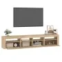 Mueble de TV con luces LED roble Sonoma 210x35x40 cm de vidaXL, Muebles TV - Ref: Foro24-3152732, Precio: 132,97 €, Descuento: %