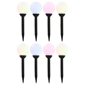Lámparas solares esféricas de exterior 8 uds LED RGB 15 cm de vidaXL, Iluminación de exterior - Ref: Foro24-277125, Precio: 8...