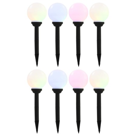 Lámparas solares esféricas de exterior 8 uds LED RGB 15 cm de vidaXL, Iluminación de exterior - Ref: Foro24-277125, Precio: 8...