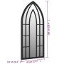 Espejo de jardín negro hierro para exterior 100x45 cm de vidaXL, Espejos - Ref: Foro24-318354, Precio: 109,70 €, Descuento: %