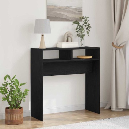 Mesa Consola Roble Negro 78 x 30 x 80 cm Madera de ingeniería en Mesas auxiliares | Comprar online en Foru.es