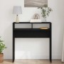 Mesa Consola Roble Negro 78 x 30 x 80 cm Madera de ingeniería en Mesas auxiliares | Comprar online en Foru.es
