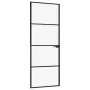 Puerta de interior vidrio templado y aluminio negro 76x201,5 cm de vidaXL, Puertas para el hogar - Ref: Foro24-153658, Precio...