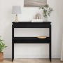 Mesa Consola Roble Negro 80 x 30 x 80 cm Madera de ingeniería en Mesas auxiliares | Comprar online en Foru.es