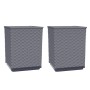 Jardineras 2 uds polipropileno gris oscuro 30x30x37 cm de vidaXL, Maceteros y jardineras - Ref: Foro24-364180, Precio: 53,75 ...