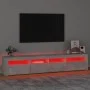 Mueble de TV con luces LED gris hormigón 210x35x40 cm de vidaXL, Muebles TV - Ref: Foro24-3152733, Precio: 146,76 €, Descuent...