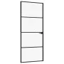 Innentür aus gehärtetem Glas und schwarzem Aluminium, 83 x 201,5 cm von vidaXL, Türen für zu Hause - Ref: Foro24-153659, Prei...