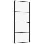 Puerta de interior vidrio templado y aluminio negro 83x201,5 cm de vidaXL, Puertas para el hogar - Ref: Foro24-153659, Precio...