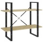 Estantería de 2 niveles contrachapada roble Sonoma 80x30x70 cm de vidaXL, Librerías y estanterías - Ref: Foro24-806450, Preci...