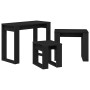 Mesas Nido 3 pcs Roble Negro Madera contrachapada en Mesas auxiliares | Comprar online en Foru.es