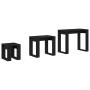 Mesas Nido 3 pcs Roble Negro Madera contrachapada en Mesas auxiliares | Comprar online en Foru.es