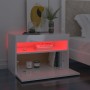 Mesitas noche LED 2 uds contrachapada blanco brillo 60x35x40 cm de vidaXL, Mesitas de noche - Ref: Foro24-3082787, Precio: 76...