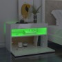 Mesitas noche LED 2 uds contrachapada blanco brillo 60x35x40 cm de vidaXL, Mesitas de noche - Ref: Foro24-3082787, Precio: 76...