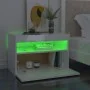 Mesitas noche LED 2 uds contrachapada blanco brillo 60x35x40 cm de vidaXL, Mesitas de noche - Ref: Foro24-3082787, Precio: 75...