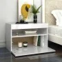 Mesitas noche LED 2 uds contrachapada blanco brillo 60x35x40 cm de vidaXL, Mesitas de noche - Ref: Foro24-3082787, Precio: 75...