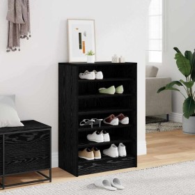 Armario para Zapatos con estante Roble Negro 60 x 35 x 92 cm en Zapateros y organizadores de calzado | Comprar online en Foru.es
