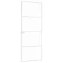 Innentür aus gehärtetem Glas und weißem Aluminium, 76 x 201,5 cm von vidaXL, Türen für zu Hause - Ref: Foro24-153666, Preis: ...