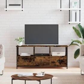 Mueble TV hierro madera contrachapada roble ahumado 102x33x45cm de vidaXL, Muebles TV - Ref: Foro24-831790, Precio: 83,02 €, ...