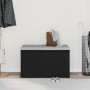 Banco con cajón Negro 80 x 40 x 45 cm Madera contrachapada en Bancos para recibidores y almacenamiento | Comprar online en Foru.