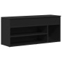 Banco zapatero madera de ingeniería negro 102x30,5x45 cm en Zapateros y organizadores de calzado | Comprar online en Foru.es