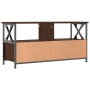 Mueble TV hierro y madera contrachapada roble marrón 90x33x45cm de vidaXL, Muebles TV - Ref: Foro24-831797, Precio: 64,41 €, ...