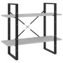 Estantería de 2 niveles contrachapada gris hormigón 80x30x70 cm de vidaXL, Librerías y estanterías - Ref: Foro24-806451, Prec...