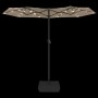 Sombrilla doble con luces LED gris taupé 316x240 cm de vidaXL, Sombrillas - Ref: Foro24-362972, Precio: 161,12 €, Descuento: %
