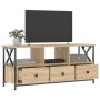 Mueble TV hierro madera contrachapada roble Sonoma 102x33x45 cm de vidaXL, Muebles TV - Ref: Foro24-831789, Precio: 84,31 €, ...