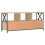 Mueble TV hierro madera contrachapada roble Sonoma 102x33x45 cm de vidaXL, Muebles TV - Ref: Foro24-831789, Precio: 84,31 €, ...