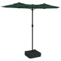 Sombrilla doble con luces LED verde 316x240 cm de vidaXL, Sombrillas - Ref: Foro24-362970, Precio: 139,44 €, Descuento: %
