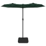 Sombrilla doble con luces LED verde 316x240 cm de vidaXL, Sombrillas - Ref: Foro24-362970, Precio: 139,44 €, Descuento: %