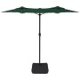 Sombrilla doble con luces LED verde 316x240 cm de vidaXL, Sombrillas - Ref: Foro24-362970, Precio: 139,44 €, Descuento: %