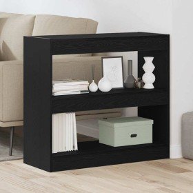 Estantería para libros 2 pcs Roble Negro 80 x 30 x 72 cm en Librerías y estanterías | Comprar online en Foru.es