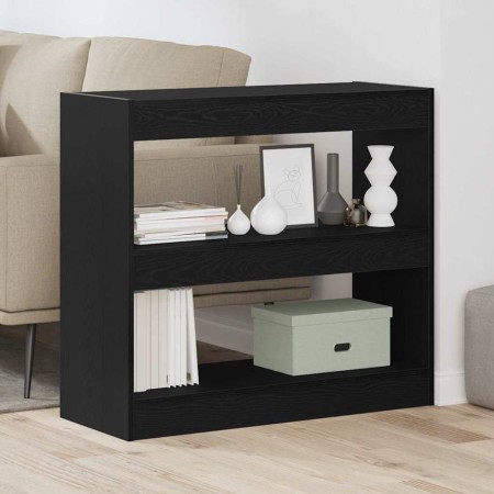 Estantería para libros 2 pcs Roble Negro 80 x 30 x 72 cm en Librerías y estanterías | Comprar online en Foru.es