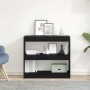 Estantería para libros 2 pcs Roble Negro 80 x 30 x 72 cm en Librerías y estanterías | Comprar online en Foru.es