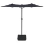 Sombrilla doble con luces LED negro 316x240 cm de vidaXL, Sombrillas - Ref: Foro24-362975, Precio: 152,41 €, Descuento: %