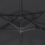 Sombrilla doble con luces LED negro 316x240 cm de vidaXL, Sombrillas - Ref: Foro24-362975, Precio: 152,41 €, Descuento: %