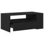 Mesa de Café con cajón Roble Negro 102 x 55 x 43,5 cm en Mesas de centro | Comprar online en Foru.es