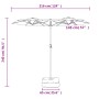 Sombrilla doble con luces LED negro 316x240 cm de vidaXL, Sombrillas - Ref: Foro24-362975, Precio: 152,41 €, Descuento: %